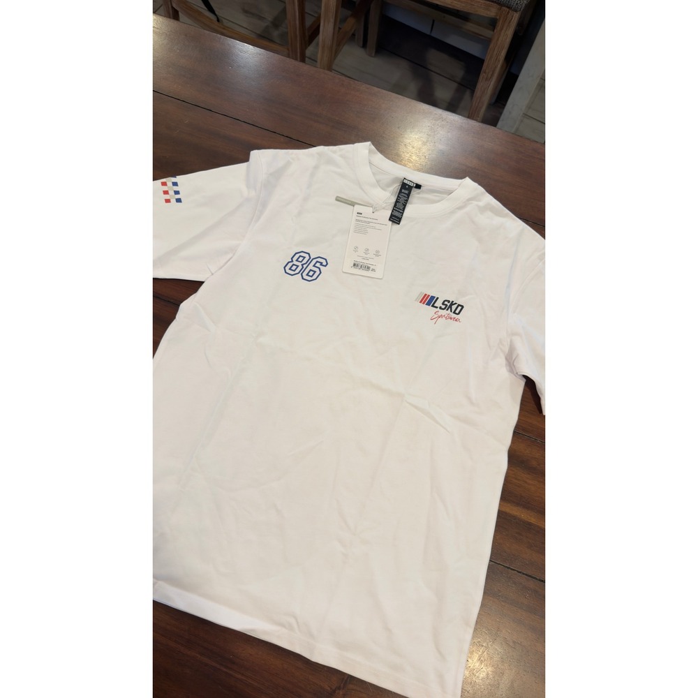 LSKD Redline FLXCotton Tee Oversize White Unisex Sportswear S USST00835 NEW NWT - Picture 12 of 16